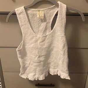 White tank w/ ruffle